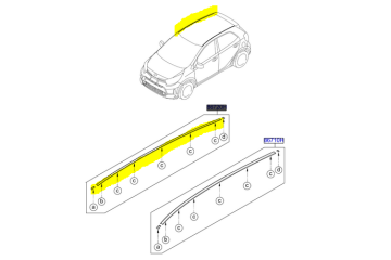 Kia Picanto Tavan Sağ Oluk Çıta Orjinal | 87240G6000