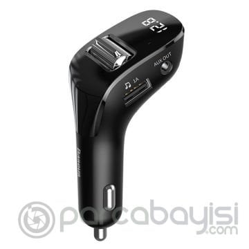 Baseus Streamer F40 AUX wireless MP3 Fm Transmitter Araç Şarj başlık