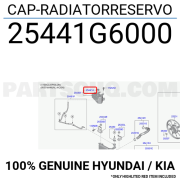 Kia Picanto Radyatör Ek Depo Kapağı Orijinal | 25441G6000