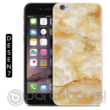 İPhone 7 Plus,İPhone 8 Plus Mermer Desenli Soft Silikon Kılıf