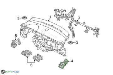 Kia Rio Hava Giriş Kanalı Sağ Orjinal | 974901W000Ak5