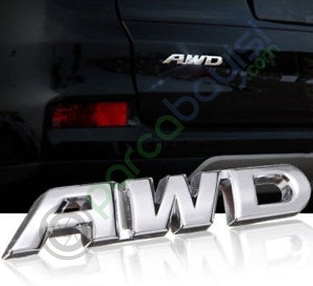 Awd 3D Metal Amblem Logo Orjinal Kalite Büyük Boy