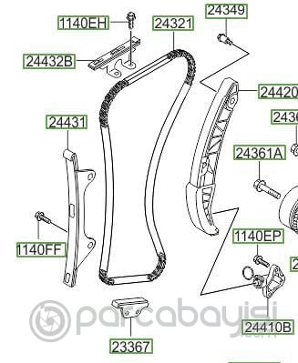 Kia Rio Zincir Seti 6 parça Orijinal |  2432103000SET