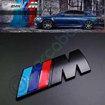 Bmw ///M Metal 3D Amblem Logo Orjinal Style Küçük Boy Siyah