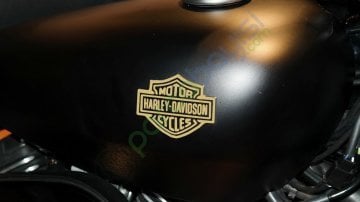 Harley Davıdson 3D Metal Sticker Metal Amblem Gold Orta Boy