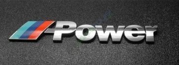 M Power Küçük Boy Metal 3D Amblem Logo Orjinal