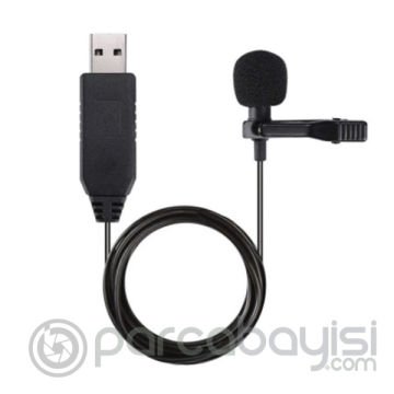 ALLY Usb Kablolu Yaka Mikrofonu Bilgisayar PC Notebook İçin profesyonel Mikrofon