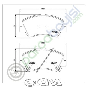 Kia Rio Ön Balata Seti 2012 Sonrası 581011Ra00-581011Ra05