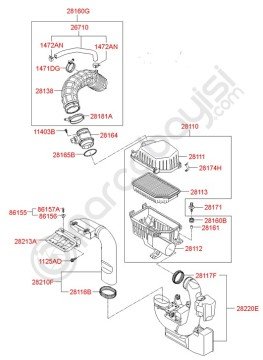 Ceed - i30 Hava Filtre Rezonans Odası Orjinal | 28220A5800