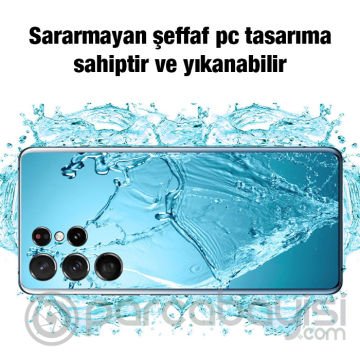 ALLY Samsung Galaxy S22 Ultra Kılıf Kamera Korumalı Ultra İnce Şeffaf Silikon Kılıf