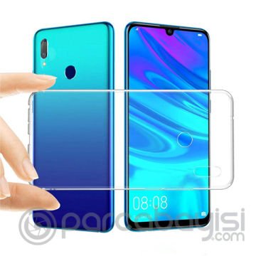 Huawei P Smart 2019 Kamera Korumalı Şeffaf Silikon Kılıf