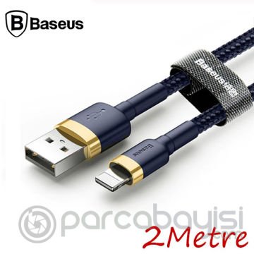 Baseus İPhone 14-13-12-11 2 Metre Halat Usb Şarj Kablosu