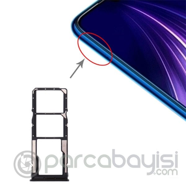 Xiaomi Redmi Note 8 Sim Hafıza Kart Kapağı Tutucu