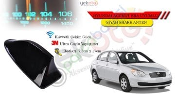 Hyundai Accent Era Uyumlu Siyah Shark Anten Köpek Balığı Anten