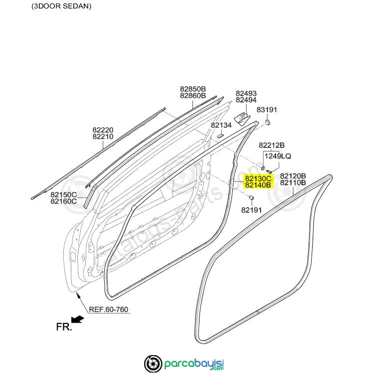 Kia Ceed Ön Kapı Fitili Sol Orjinal | 82130A2000