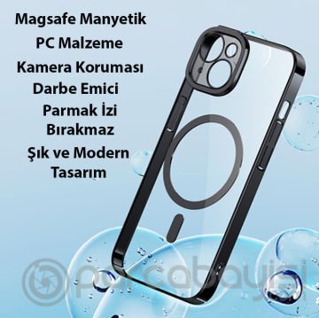 Baseus Glitter iPhone 14 6.1 Magsafe Silikon Kılıf + Tempered Ekran Koruyucu Set