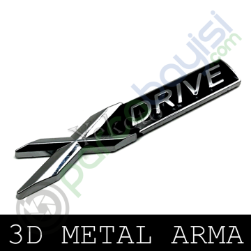 Xdrive Metal 3D Amblem Logo Orjinal Style