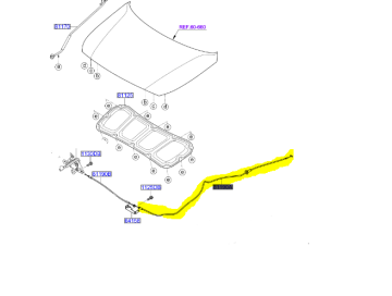 Kia Rio-Stonic Motor Kaput Açma Teli Orjinal | 81190H8000