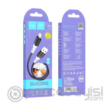 HOCO X82 iPhone Lightning to USB 2.4A Silikon Data ve Şarj Kablosu