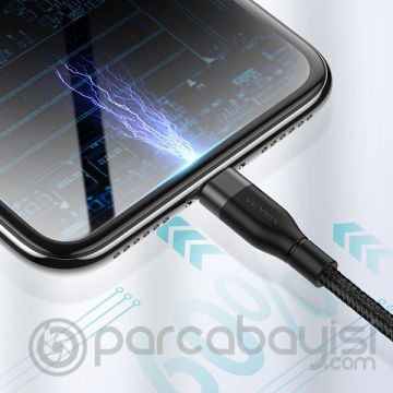 KUULAA Nylon Usb Type C 3.0 Hızlı Şarj Usb Şarj Kablosu 1Metre