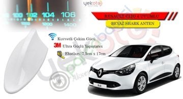 Renault Clio 4 Uyumlu Beyaz Shark Anten Köpek Balığı Anten