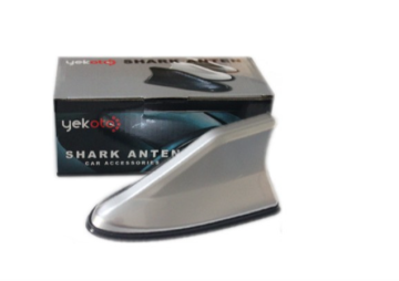 Shark Anten Köpek Balığı Anten Silikon Tabanlı Gri Balık Sırtı Elektrikli Anten