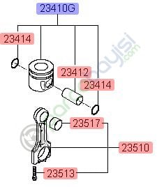 Kia Piston Pim Seti Os 0.25 Orjinal | 234102A931