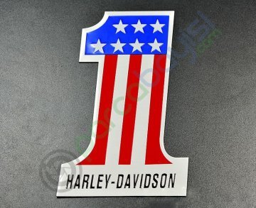 Harley Davidson 1 Numara Amerikan Bayraklı Amblem Logo Sticker