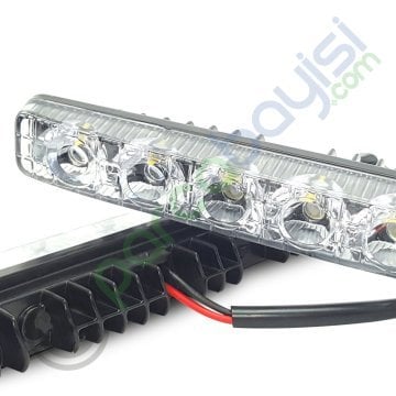 Gündüz Farı 9 Led Turuncu Kayar Sinyalli Beyaz - Turuncu Gündüz Ledi 25 5Cm