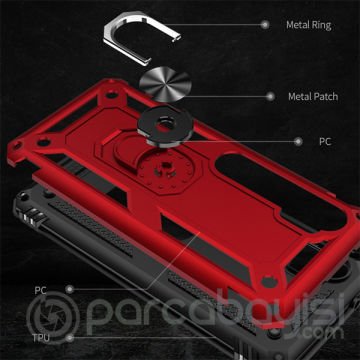 Ally Xiaomi Mi Note 10 - 10  Pro Yüzüklü Kılıf Armor Shockproof Ring kılıf