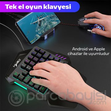 HXSJ V100+ A869 Gaming 7200 DPI 7  RGB ışıklı Oyuncu Klavye+Oyuncu Mouse