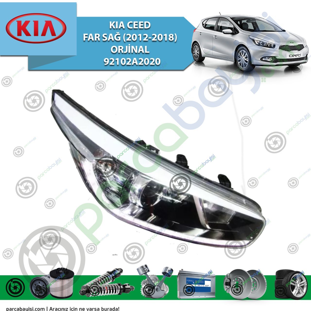 Kia Ceed Far Sağ (2012-2018) Orjinal | 92102A2020