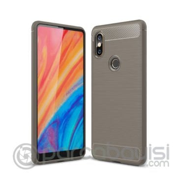 Xiaomi Mi Mix 2s Dark Ultra Koruma Karbon Fiber Doku Silikon Kılıf