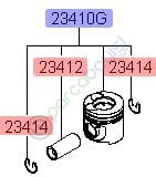 Kia Bongo Piston 234104A960+211514A500 Orjinal | 234104A950