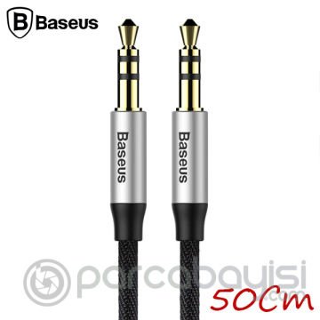 Baseus Yiven M30 3.5mm Aux Kablo 0.50cm Kısa Halat Aux Kablo