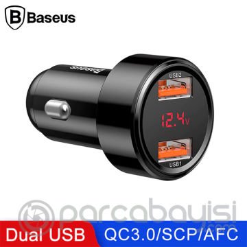 Baseus 45w Hızlı Şarj 4.0,3.0 Dual Usb Çıkışlı Araç Şarj Başlık