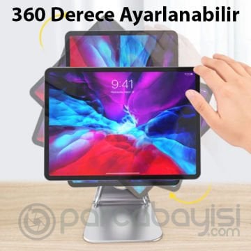 ALLY Metal Masa Üstü Standlı Mıknatıslı Tablet Telefon Tutucu