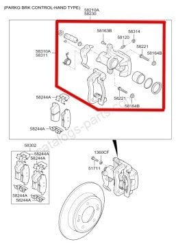 Kia Ceed Arka Fren Kaliper Sol Orjinal | 58310A2A30