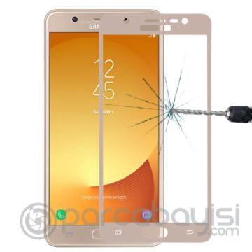 SM Galaxy J7 Max İçin Full Kaplama Kırılmaz Cam Ekran Koruyucu