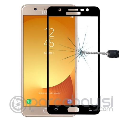 SM Galaxy J7 Max İçin Full Kaplama Kırılmaz Cam Ekran Koruyucu