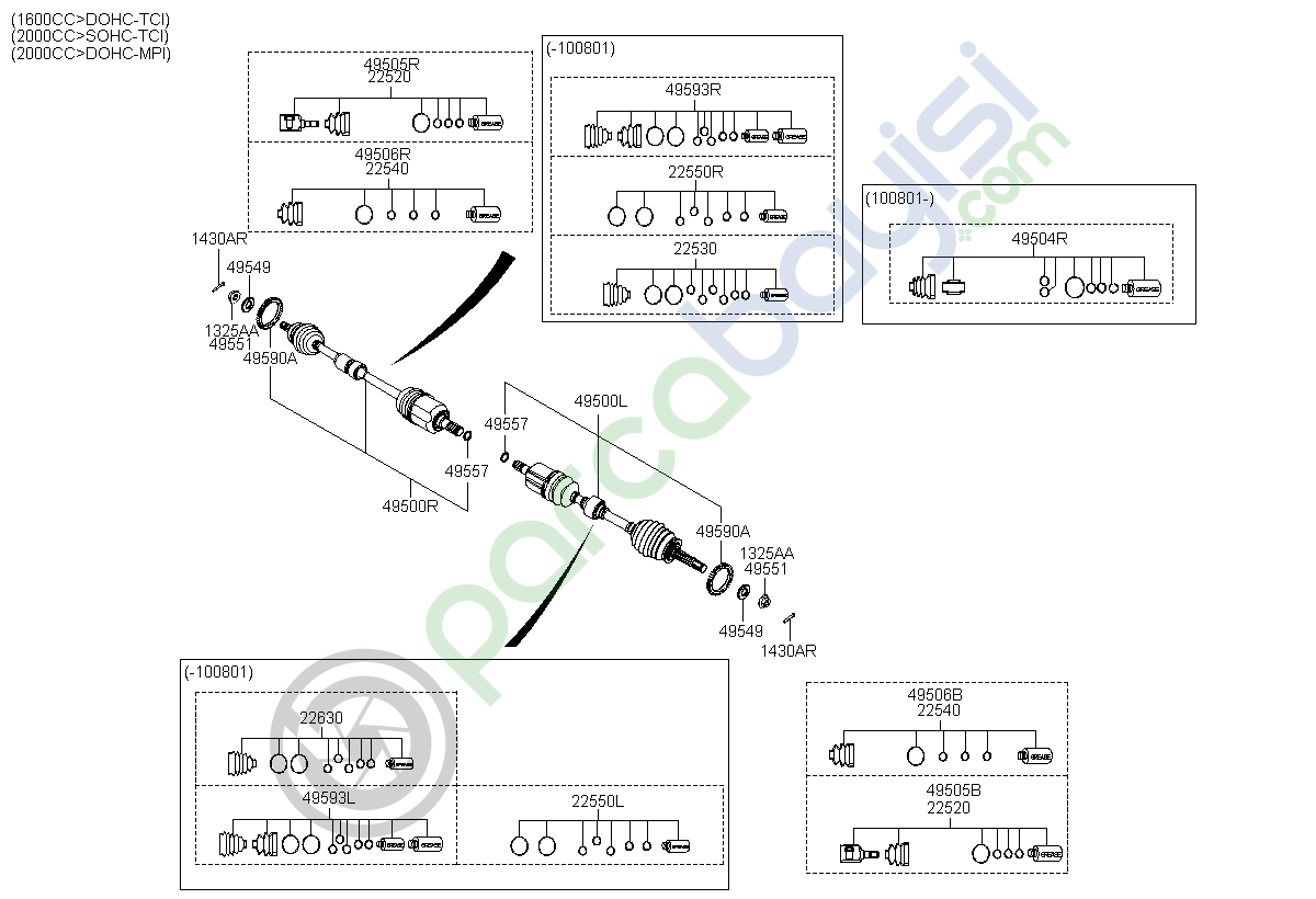 Ön Aks Mil Sağ F/L Orjinal | 495001H211