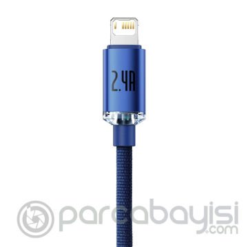 Baseus Crystal Shine Series USB to iPhone Lightning Hızlı Şarj ve Data Kablosu 2.4A 1.2m