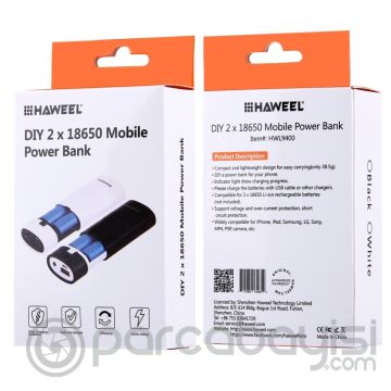 Haweel Diy 2x18650 İki Adet Batarya Konulabilir Powerbank kutusu