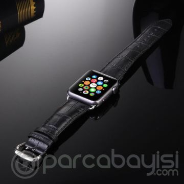 Ally Apple Watch 7-8 45mm 6-5-4 44mm Deri Kordon Kayış Crocodile 3-2-1 42mm