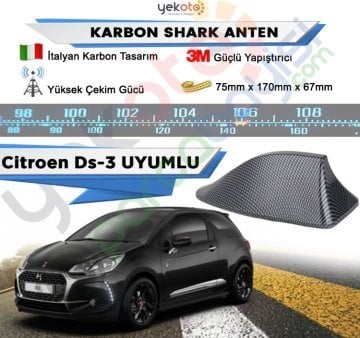 Citroen Ds3 Karbon Shark Anten Köpek Balığı Anten Elektrikli İtalyan Tasarım