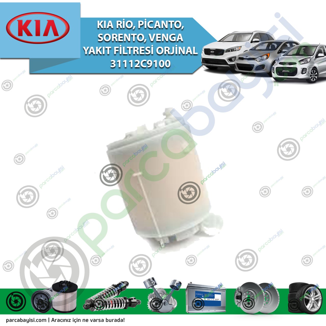 Kia Rio Picanto Sorento Venga Yakıt Filtresi Orjinal 31112C9100