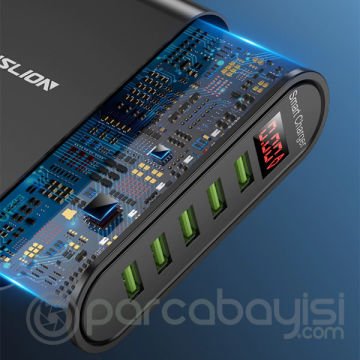 USLİON 5 Çoklu Port USB Şarj Aleti Masaüstü Şarj İstasyonu 5V 4A