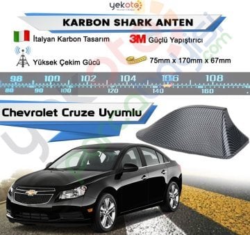 Chevrolet Cruze Karbon Shark Anten Köpek Balığı Anten Elektrikli İtalyan Tasarım