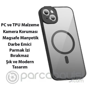 Baseus Frame Series iPhone 14 6.1 Kamera Koruyuculu Magsafe Kılıf + Tempered Ekran Koruyucu Set