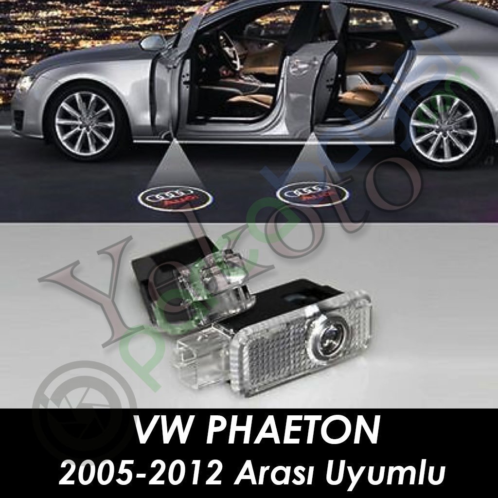 Vw Phaeton 2005-2012 Arası Uyumlu Araca Özel Kapı Logo Aydınlatma Hologram Kapıaltı Hayalet Logo